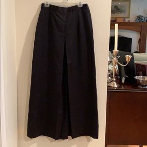 J. Peterman long charcoal wool skirt